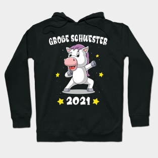 Große Schwester 2021 Einhorn für Mädchen Hoodie